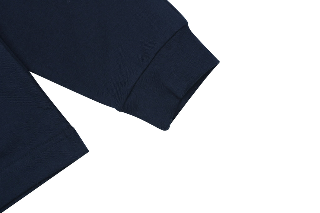 Stone Island Small Square Compass Badge Embroidered Long Sleeve T-Shirt | Navy | SI-SQ-CMB-EMB-LS-TEE-NVY