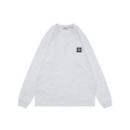 Stone Island Small Square Compass Badge Embroidered Long Sleeve T-Shirt | Light Grey | SI-SQ-CMB-EMB-LS-TEE-LGY