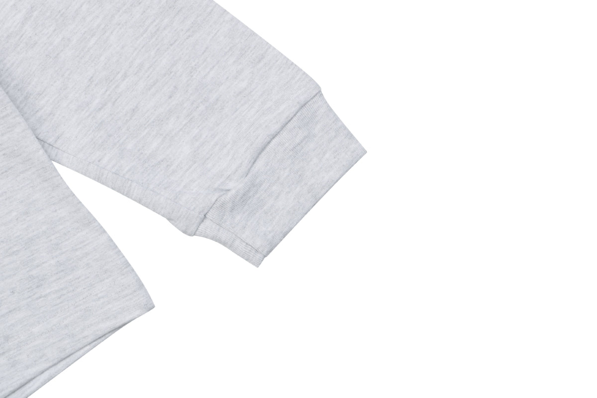 Stone Island Small Square Compass Badge Embroidered Long Sleeve T-Shirt | Light Grey | SI-SQ-CMB-EMB-LS-TEE-LGY