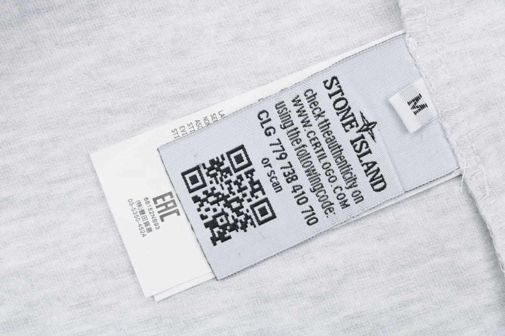 Stone Island Small Square Compass Badge Embroidered Long Sleeve T-Shirt | Light Grey | SI-SQ-CMB-EMB-LS-TEE-LGY