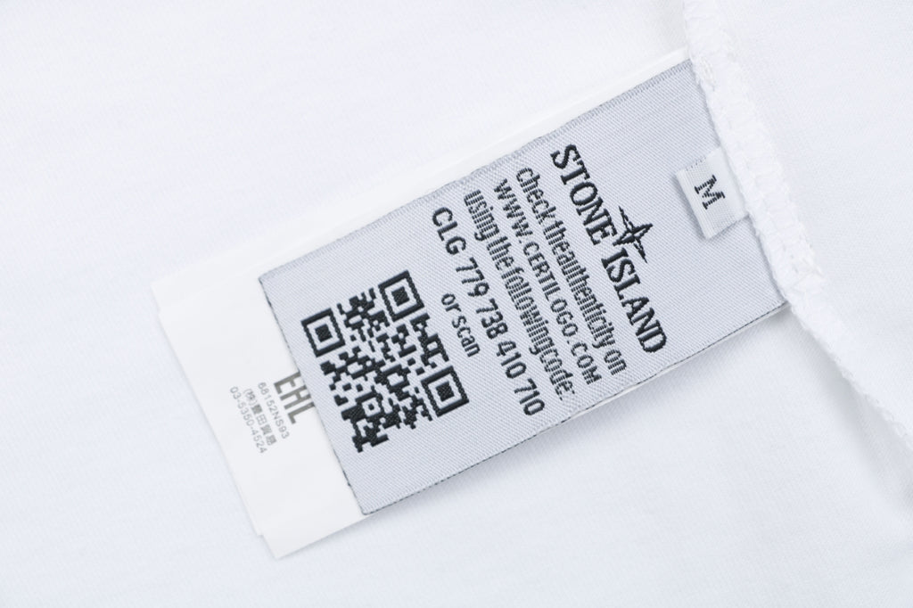 Stone Island Small Square Compass Badge Embroidered Long Sleeve T-Shirt | White | SI-SQ-CMB-EMB-LS-TEE-WHT