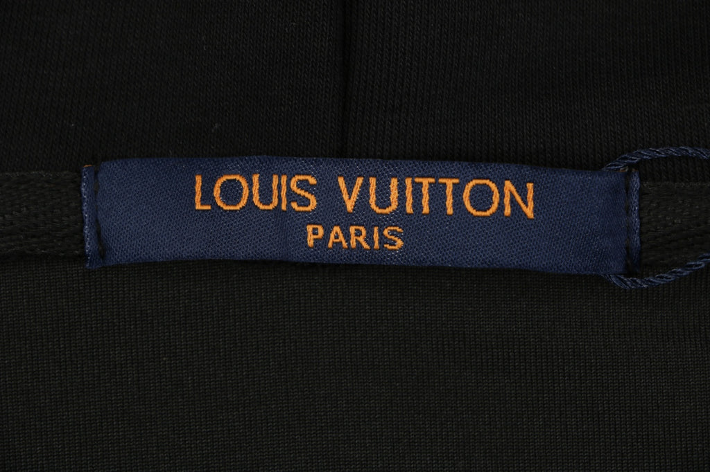 Louis Vuitton All-Over LV Monogram Terry Full-Zip Hoodie | Black | LV-AO-MON-TRY-FZ-HDY-BLK