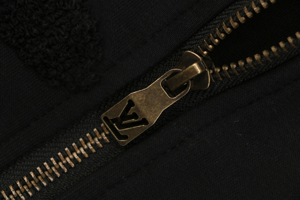 Louis Vuitton All-Over LV Monogram Terry Full-Zip Hoodie | Black | LV-AO-MON-TRY-FZ-HDY-BLK