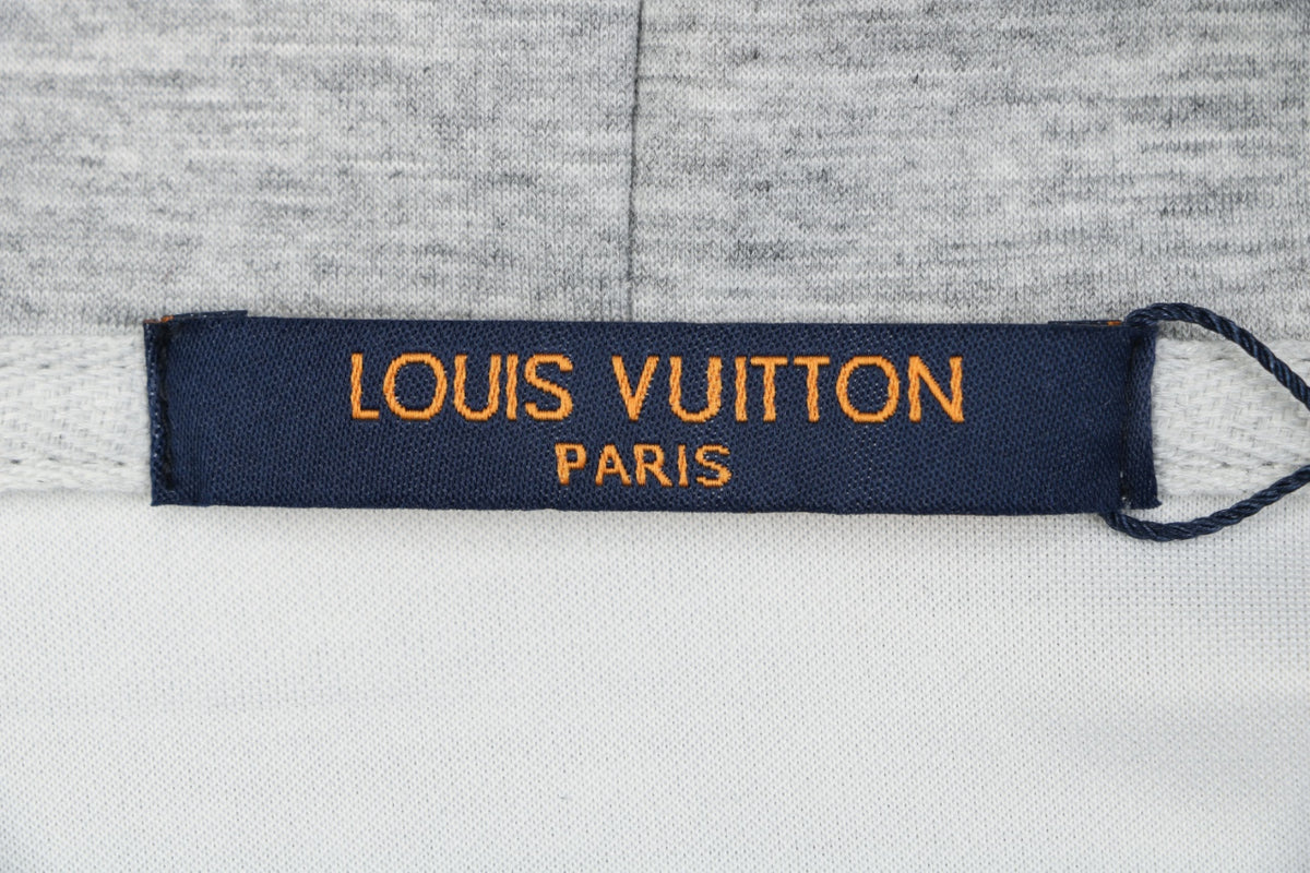 Louis Vuitton All-Over LV Monogram Terry Full-Zip Hoodie | Grey | LV-AO-MON-TRY-FZ-HDY-GRY