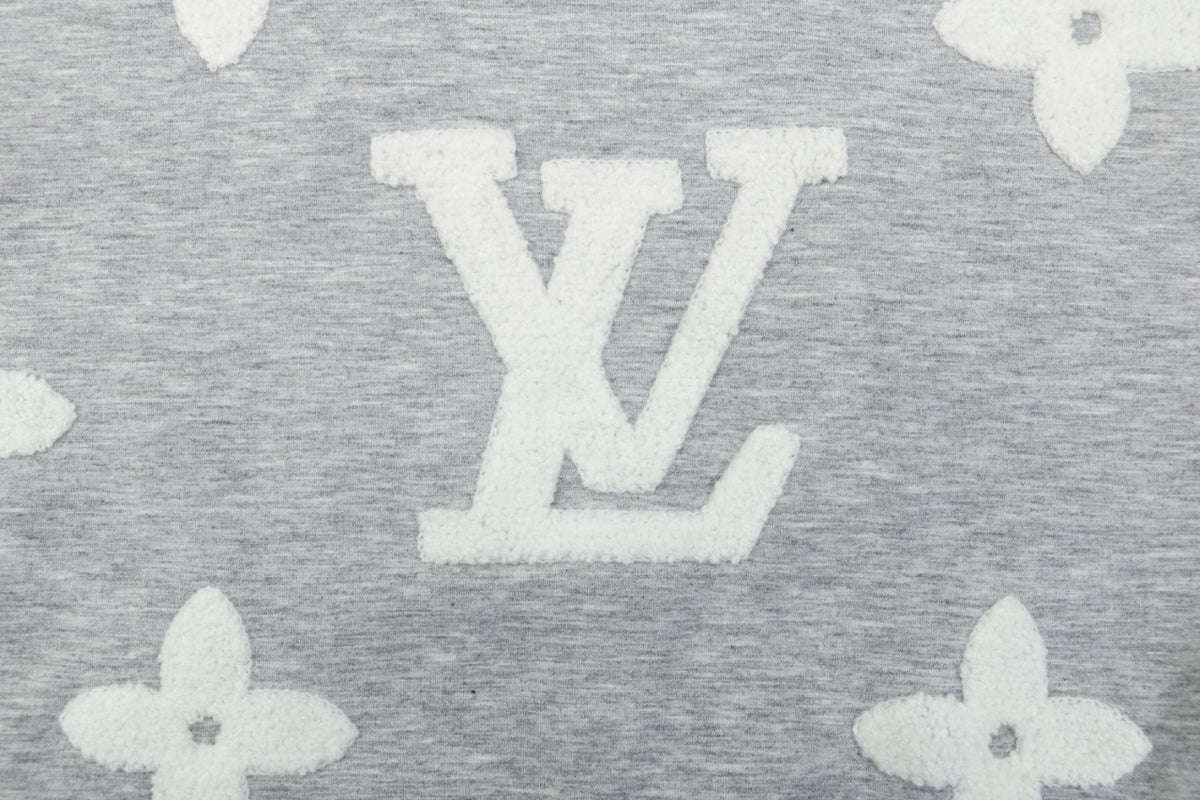 Louis Vuitton All-Over LV Monogram Terry Full-Zip Hoodie | Grey | LV-AO-MON-TRY-FZ-HDY-GRY