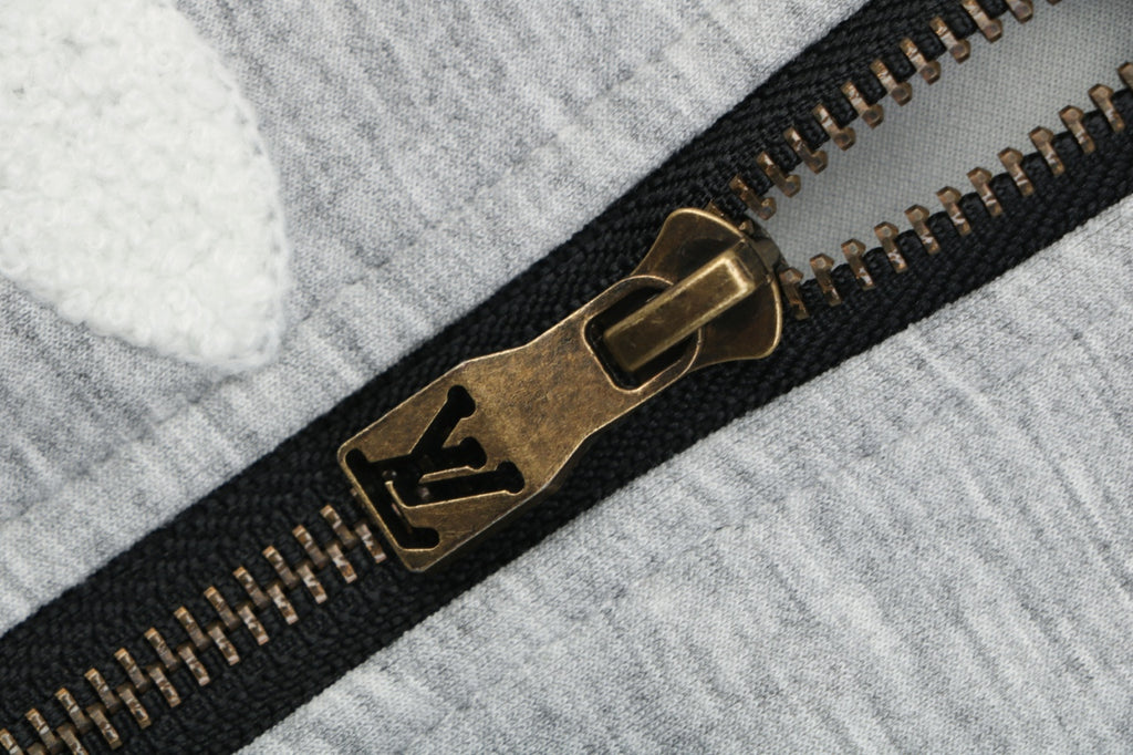 Louis Vuitton All-Over LV Monogram Terry Full-Zip Hoodie | Grey | LV-AO-MON-TRY-FZ-HDY-GRY