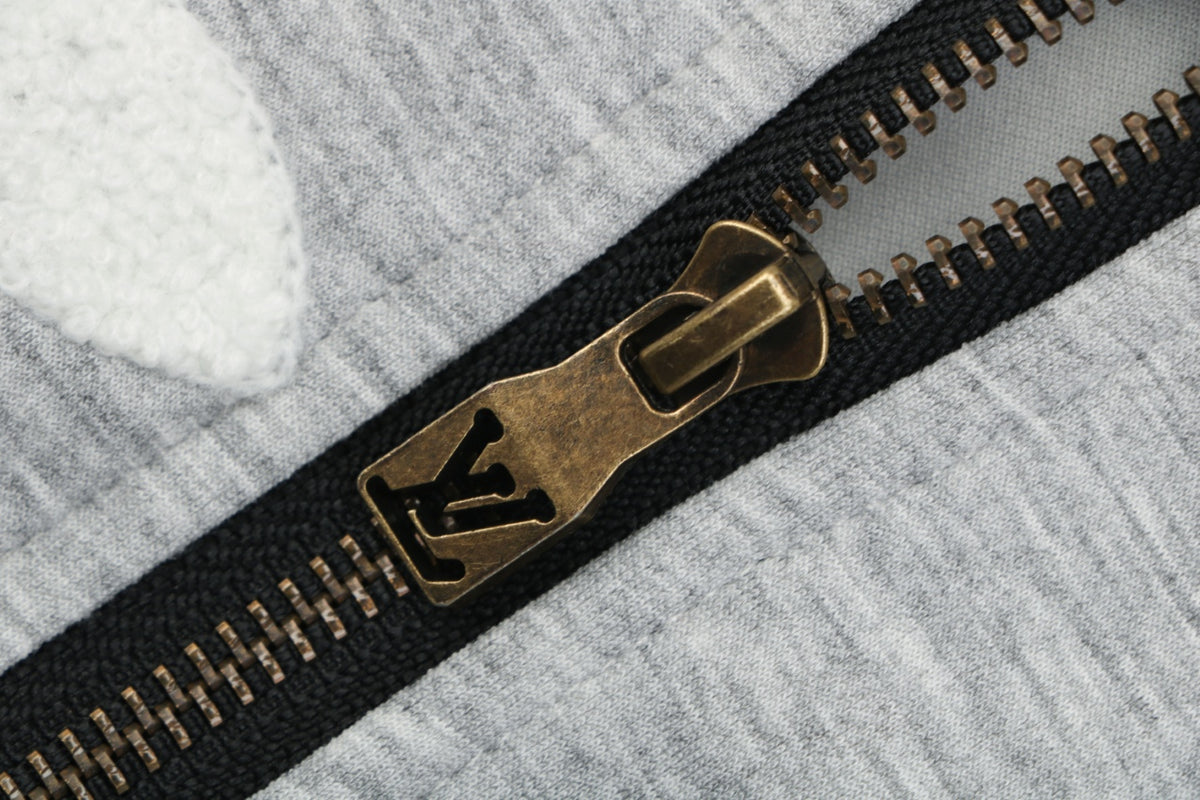 Louis Vuitton All-Over LV Monogram Terry Full-Zip Hoodie | Grey | LV-AO-MON-TRY-FZ-HDY-GRY