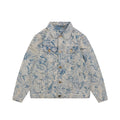 Louis Vuitton Foam Texture All-Over Print Denim Jacket | Blue | LV-FM-TEX-AOP-DNM-JKT-BLU