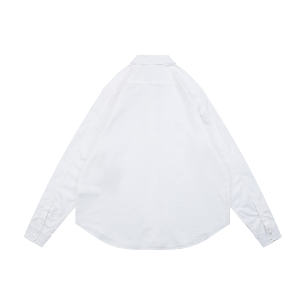 Loewe Tonal Anagram Jacquard Long Sleeve Shirt | White | LOE-TN-ANG-JCQ-LS-SHT-WHT