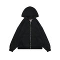 Gucci Tonal G Letter Right Chest Small Appliqué Patch Full-Zip Hoodie | Black | GUC-TN-G-LTR-RT-SML-APL-FZ-HDY-BLK
