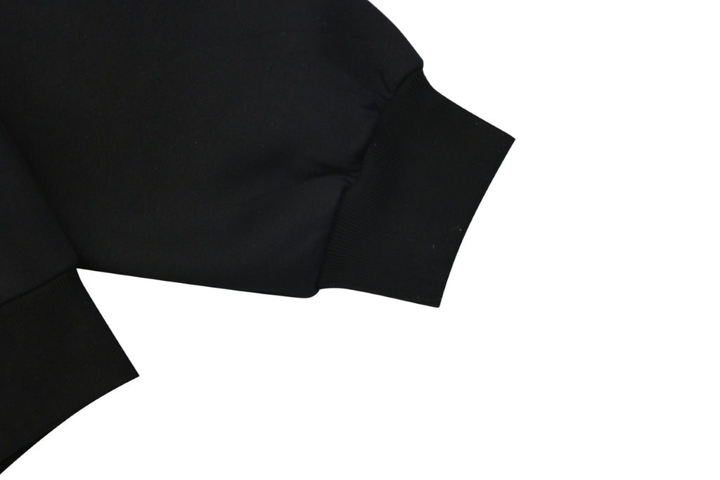 Gucci Tonal G Letter Right Chest Small Appliqué Patch Full-Zip Hoodie | Black | GUC-TN-G-LTR-RT-SML-APL-FZ-HDY-BLK