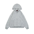 Gucci Tonal G Letter Right Chest Small Appliqué Patch Full-Zip Hoodie | Grey | GUC-TN-G-LTR-RT-SML-APL-FZ-HDY-GRY