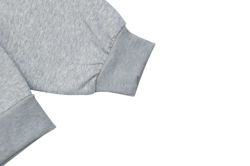 Gucci Tonal G Letter Right Chest Small Appliqué Patch Full-Zip Hoodie | Grey | GUC-TN-G-LTR-RT-SML-APL-FZ-HDY-GRY