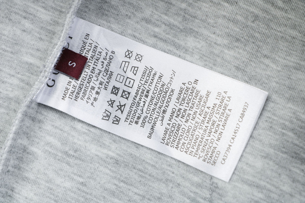 Gucci Tonal G Letter Right Chest Small Appliqué Patch Full-Zip Hoodie | Grey | GUC-TN-G-LTR-RT-SML-APL-FZ-HDY-GRY
