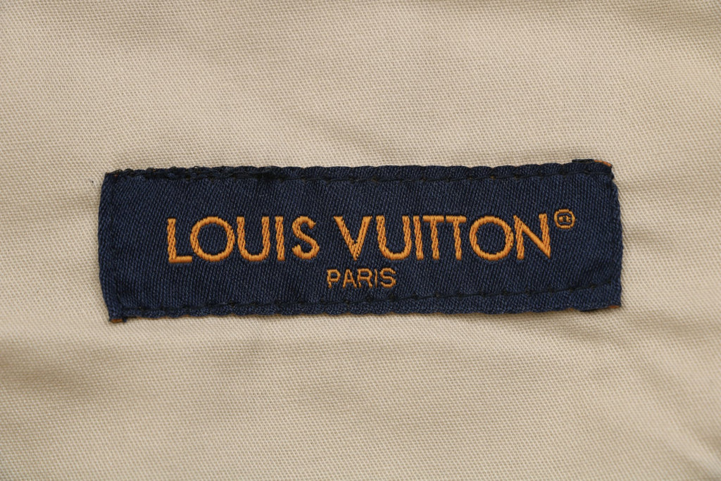 Louis Vuitton Hand-Painted LV Monogram Stitch-Embroidered Denim Jeans | Beige | LV-HP-MON-STH-EMB-DNM-JNS-BGE