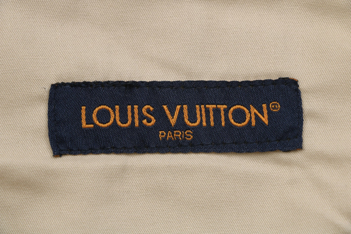 Louis Vuitton Hand-Painted LV Monogram Stitch-Embroidered Denim Jeans | Beige | LV-HP-MON-STH-EMB-DNM-JNS-BGE