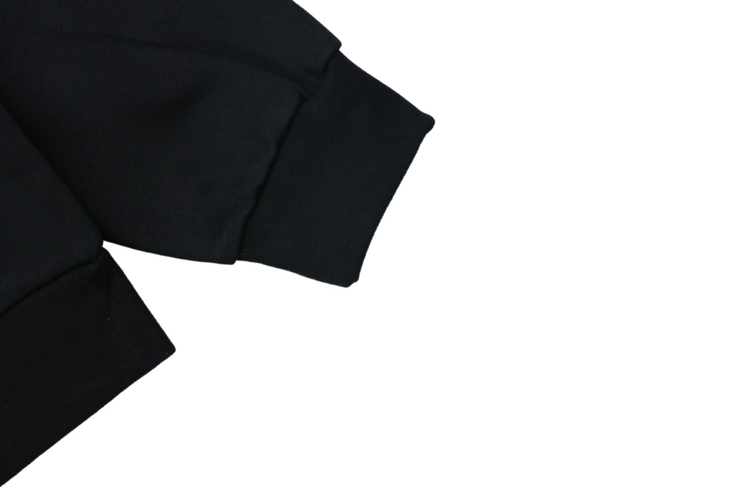 Prada Re-Nylon Sleeve Zip Pocket Triangle Logo Crew Neck Sweatshirt | Black | PRA-NY-SLV-ZIP-PKT-TRI-LGO-CN-SWT-BLK