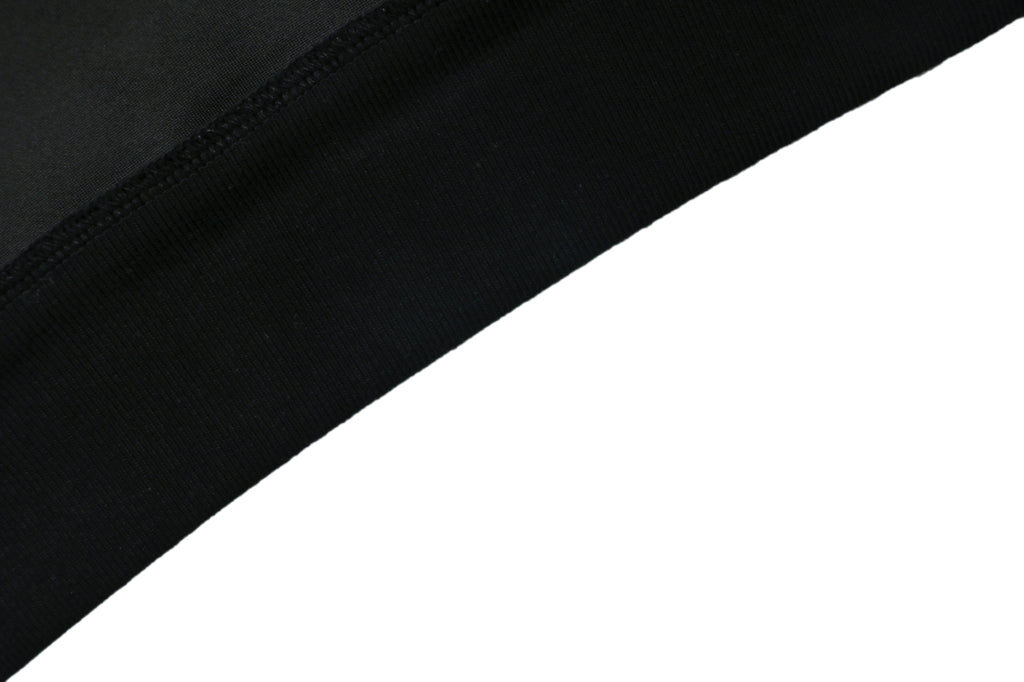 Prada Re-Nylon Sleeve Zip Pocket Triangle Logo Crew Neck Sweatshirt | Black | PRA-NY-SLV-ZIP-PKT-TRI-LGO-CN-SWT-BLK