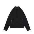 Louis Vuitton LV Monogram Rib-Trim Stand Collar Full-Zip Jacket | Dark Grey | LV-MON-RIB-STD-CLR-FZ-JKT-DGY