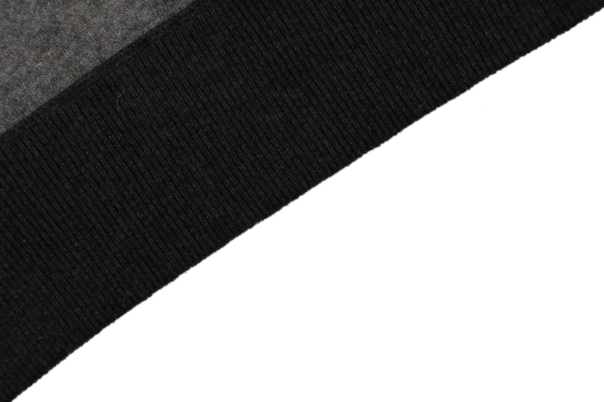 Louis Vuitton LV Monogram Rib-Trim Stand Collar Full-Zip Jacket | Dark Grey | LV-MON-RIB-STD-CLR-FZ-JKT-DGY