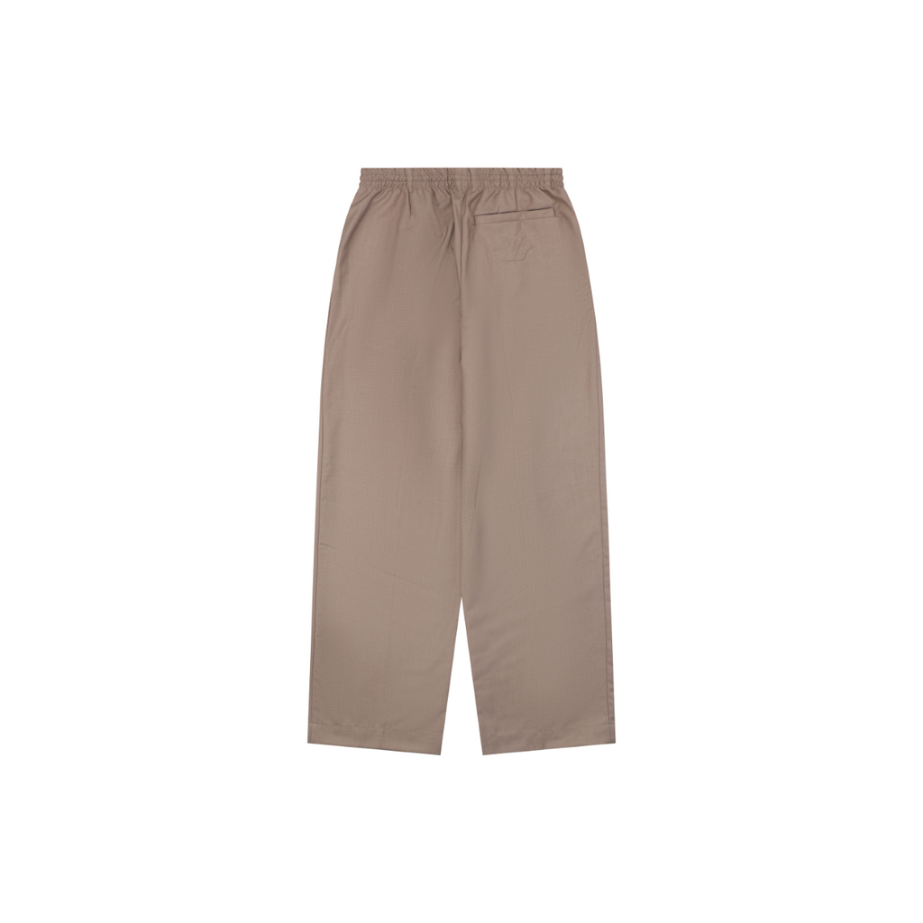 Louis Vuitton Tonal LV Monogram Jacquard Wool Trousers | Taupe | LV-TN-MON-JCQ-WL-TRS-TPE