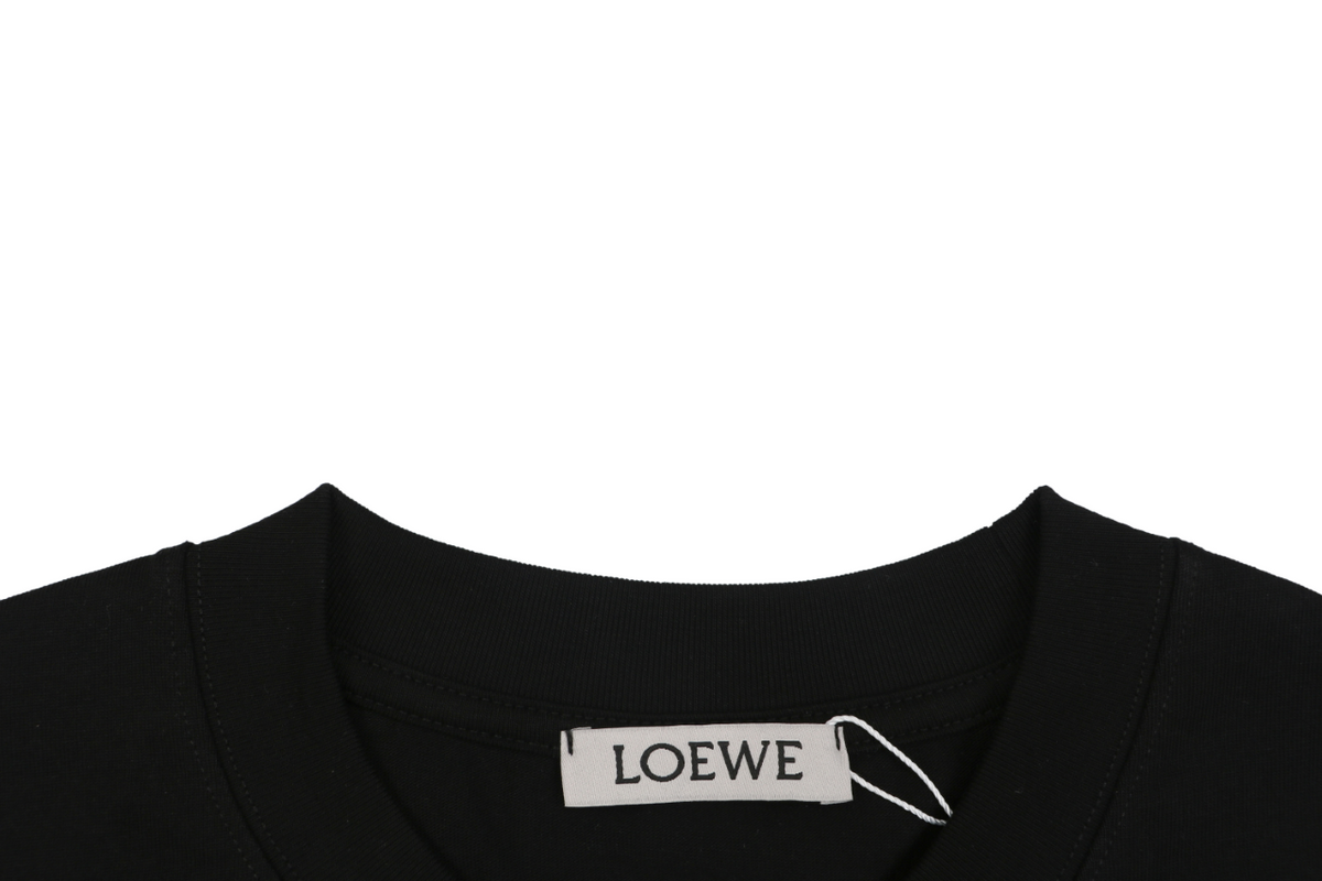 Loewe ON Anagram Graphic Print Long Sleeve T-Shirt | Black | LOE-ON-ANG-GFX-PRT-LS-TSH-BLK