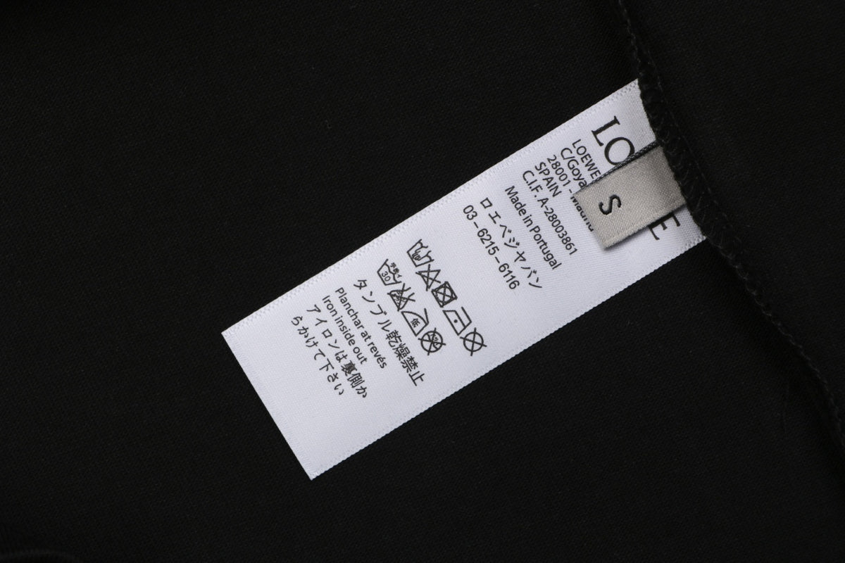 Loewe ON Anagram Graphic Print Long Sleeve T-Shirt | Black | LOE-ON-ANG-GFX-PRT-LS-TSH-BLK