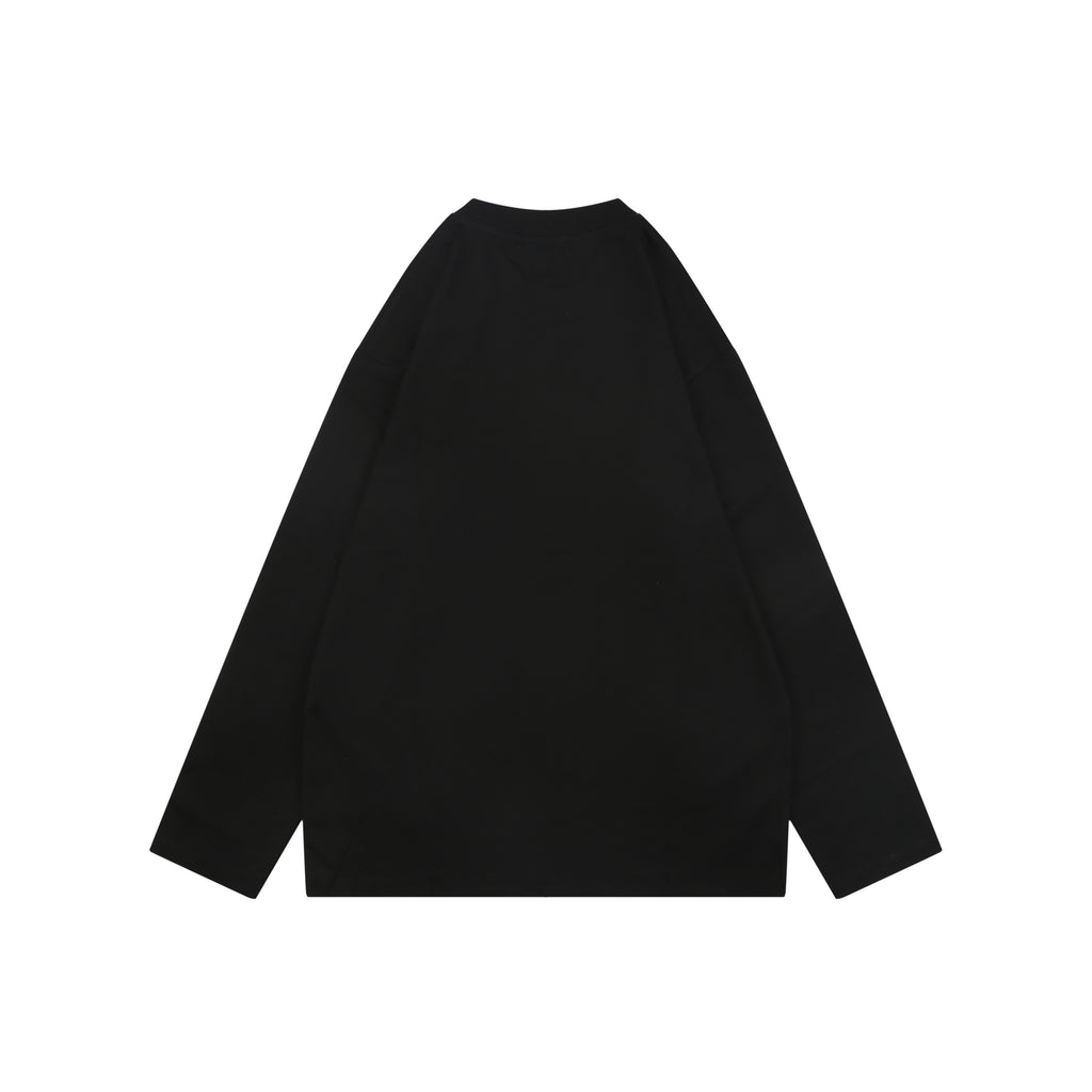 Loewe ON Anagram Graphic Print Long Sleeve T-Shirt | Black | LOE-ON-ANG-GFX-PRT-LS-TSH-BLK