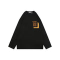 Loewe Border-Frame Anagram Embroidered Long Sleeve T-Shirt | Black | LOE-BDR-FRM-ANG-EMB-LS-TSH-BLK