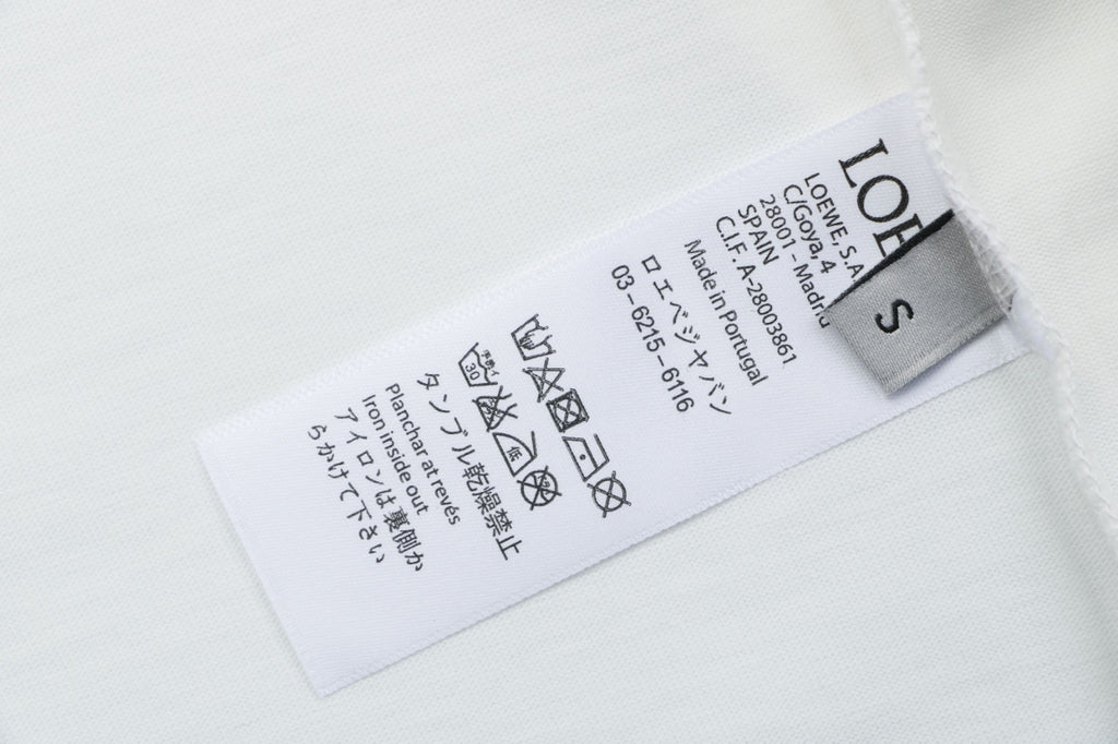 Loewe Border-Frame Anagram Embroidered Long Sleeve T-Shirt | White | LOE-BDR-FRM-ANG-EMB-LS-TSH-WHT
