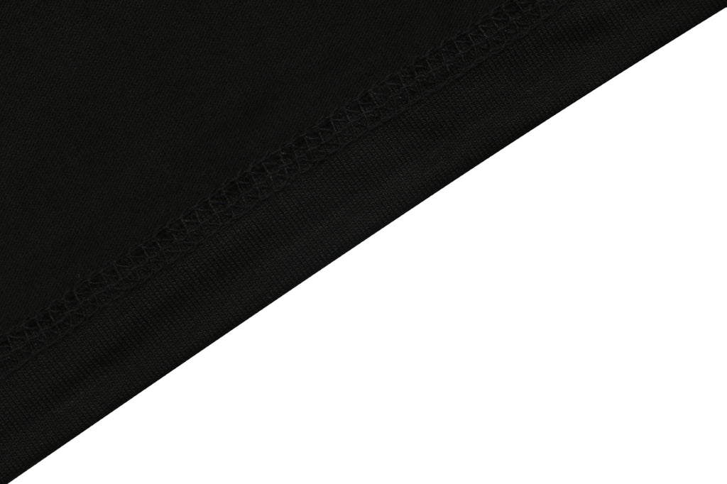 Prada Graffiti Shield Logo Print Long Sleeve T-Shirt | Black | PRA-GRF-SHD-LGO-PRT-LS-TSH-BLK