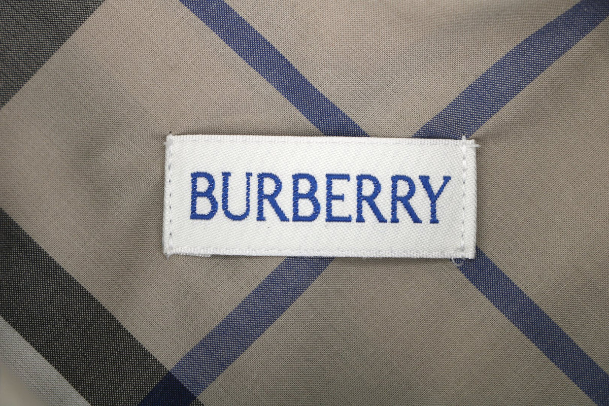 Burberry Diagonal Vintage Check Long Sleeve Shirt | Grey Taupe | BUR-DIG-VTG-CHK-LS-SHT-GTP
