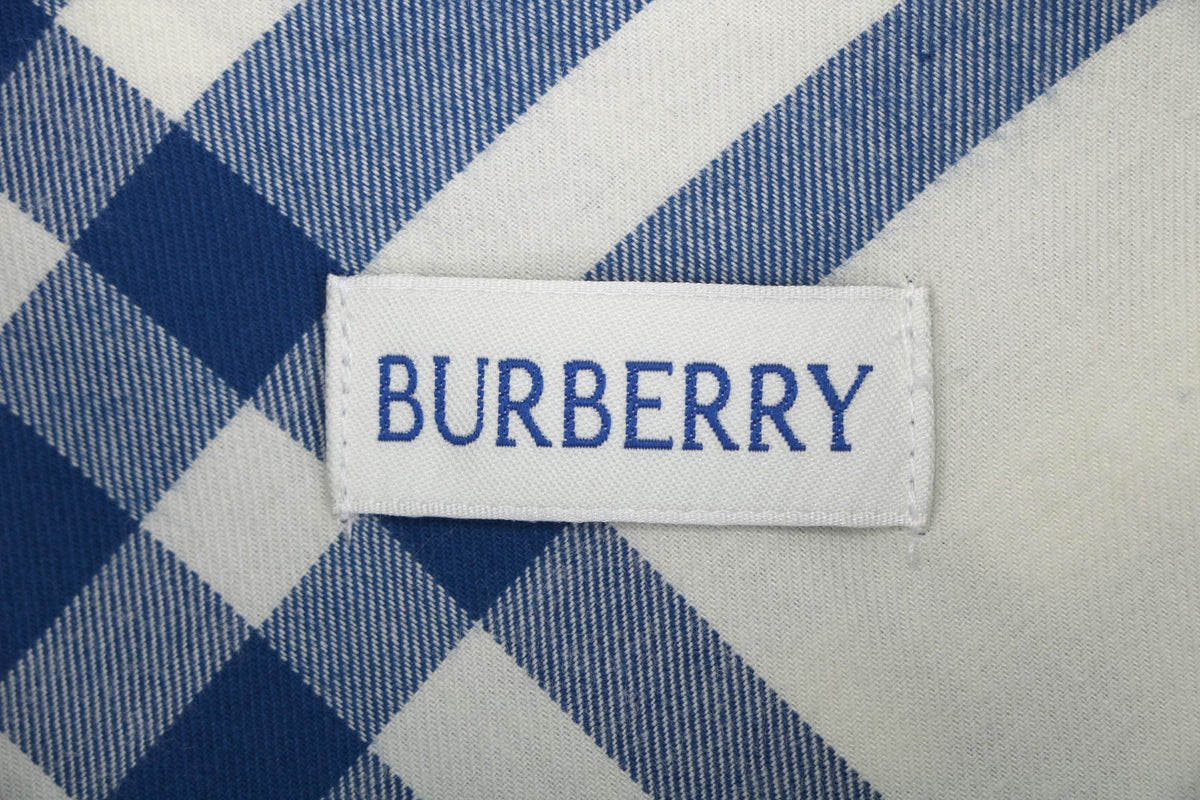 Burberry Diagonal Vintage Check Long Sleeve Shirt | Blue White | BUR-DIG-VTG-CHK-LS-SHT-BWH