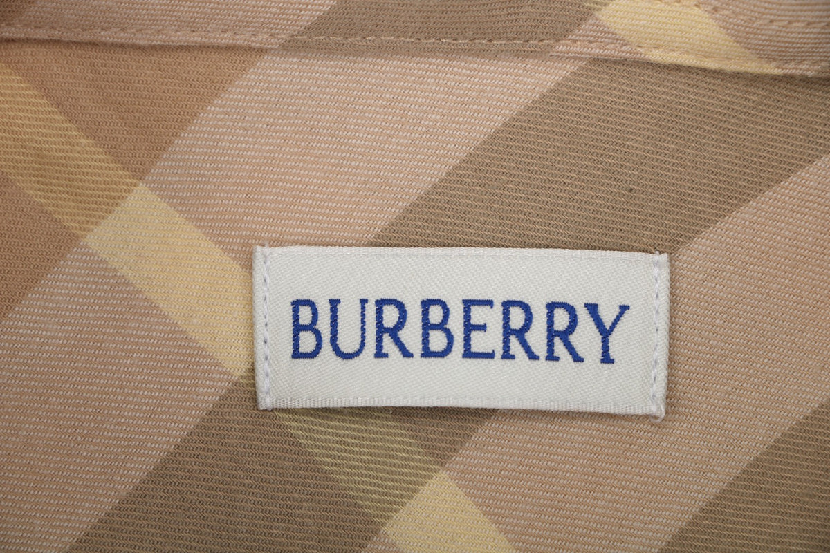 Burberry Diagonal Vintage Check Long Sleeve Shirt | Light Camel | BUR-DIG-VTG-CHK-LS-SHT-LCM