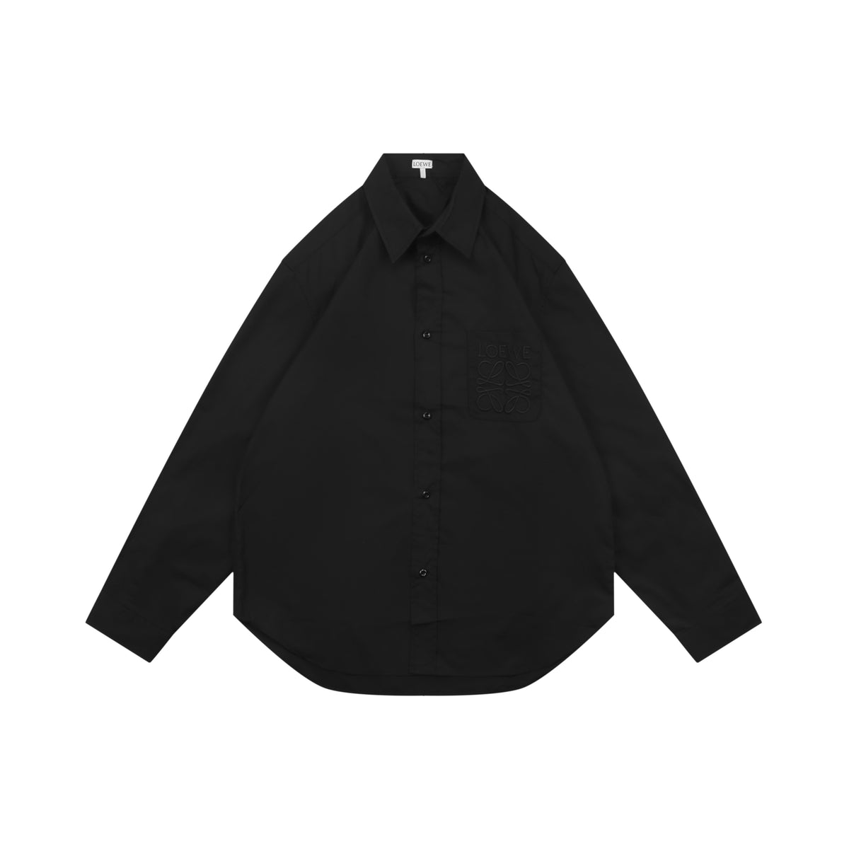 Louis Vuitton Tonal LV Monogram Jacquard Long Sleeve Shirt | Black | LV-TN-MON-JCQ-LS-SHT-BLK