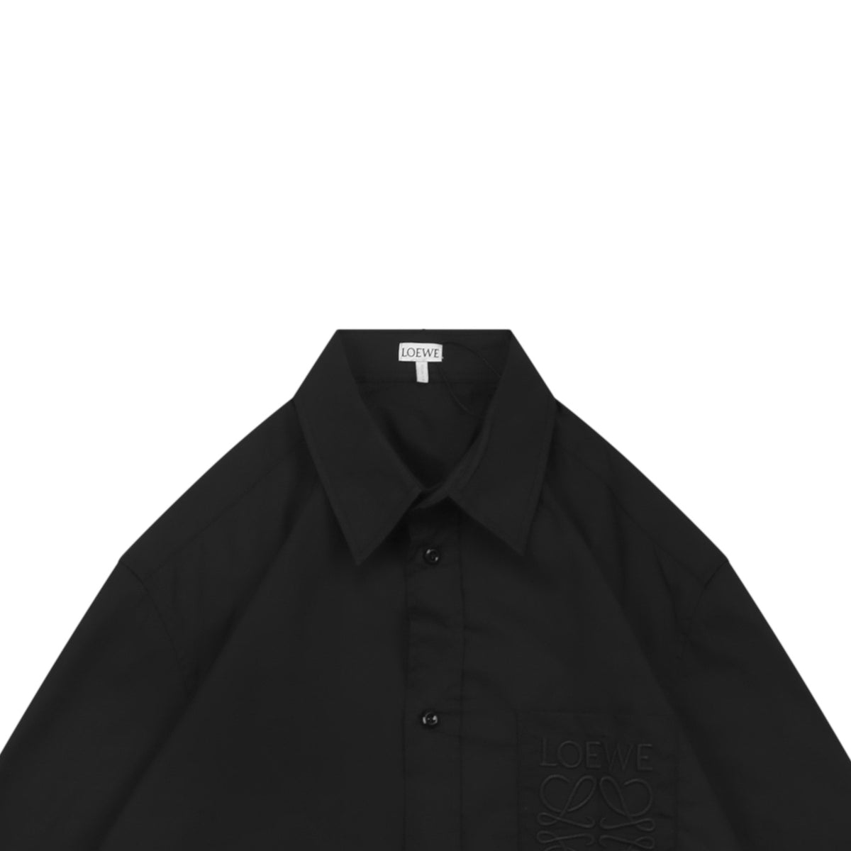 Louis Vuitton Tonal LV Monogram Jacquard Long Sleeve Shirt | Black | LV-TN-MON-JCQ-LS-SHT-BLK