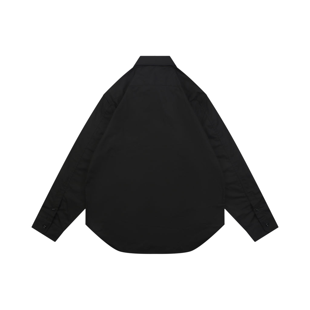 Louis Vuitton Tonal LV Monogram Jacquard Long Sleeve Shirt | Black | LV-TN-MON-JCQ-LS-SHT-BLK