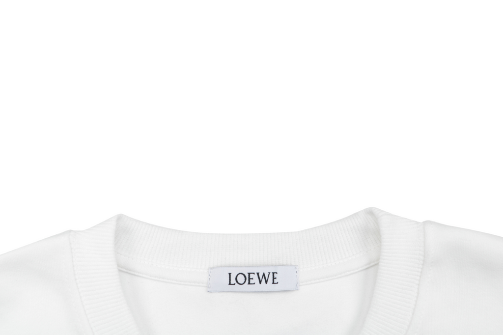 Loewe Wave Anagram Print Crew Neck Sweatshirt | White | LOE-WAV-ANG-PRT-CRW-SWT-WHT