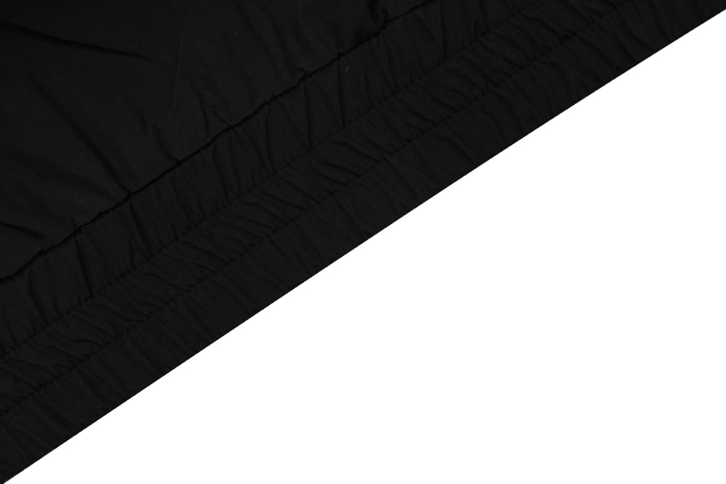 Balenciaga 3B Script Logo Contrast Piping Hooded Jacket | Black | BAL-3B-SCR-LGO-PPG-HD-JKT-BLK