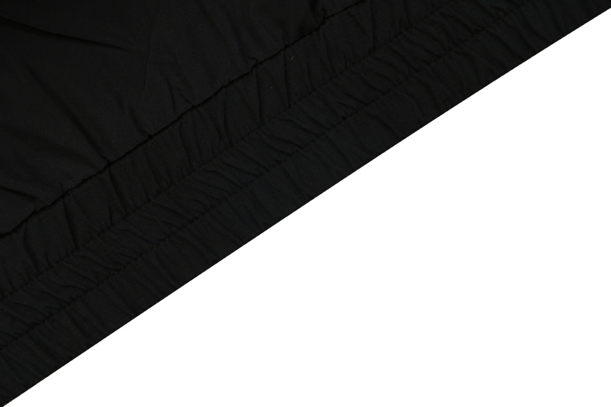 Balenciaga 3B Script Logo Contrast Piping Hooded Jacket | Black | BAL-3B-SCR-LGO-PPG-HD-JKT-BLK