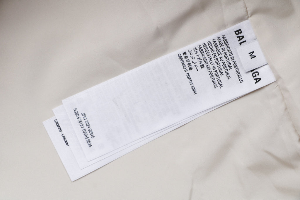 Balenciaga 3B Script Logo Contrast Piping Hooded Jacket | Khaki | BAL-3B-SCR-LGO-PPG-HD-JKT-KHK