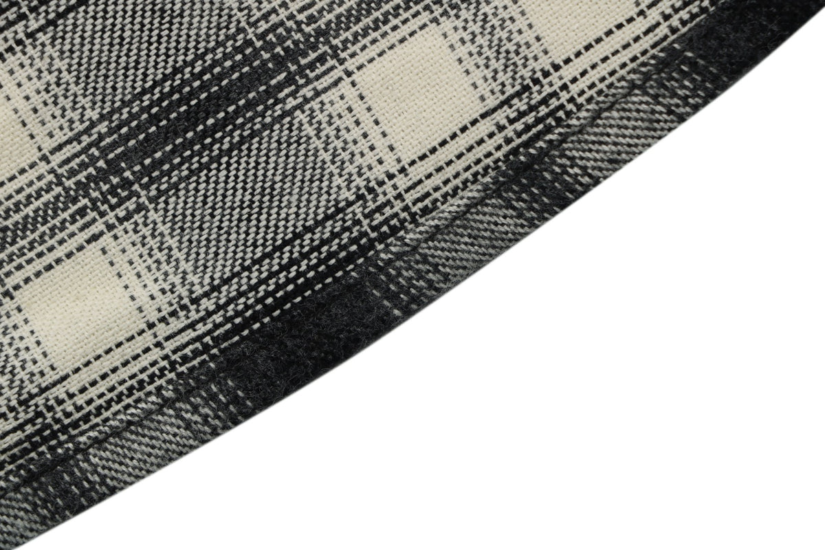 Balenciaga Paris Logo Pocket Black and White Plaid Long Sleeve Shirt