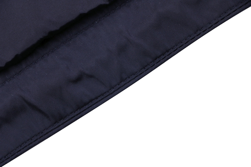 Moncler Horizontal Stripe Logo Tape Hooded Zip Jacket | Navy