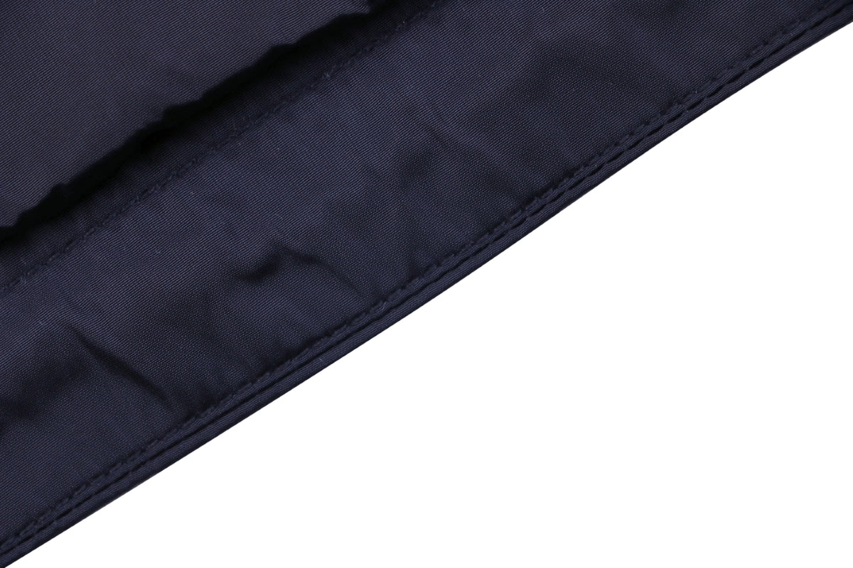 Moncler Horizontal Stripe Logo Tape Hooded Zip Jacket | Navy
