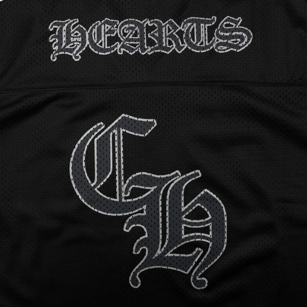 Chrome Hearts Glitter Sanskrit Gothic Script Hockey Long Sleeve T-Shirt | Black