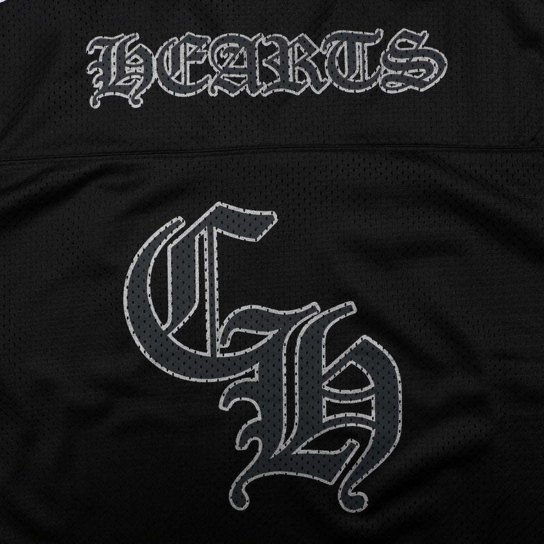 Chrome Hearts Glitter Sanskrit Gothic Script Hockey Long Sleeve T-Shirt | Black