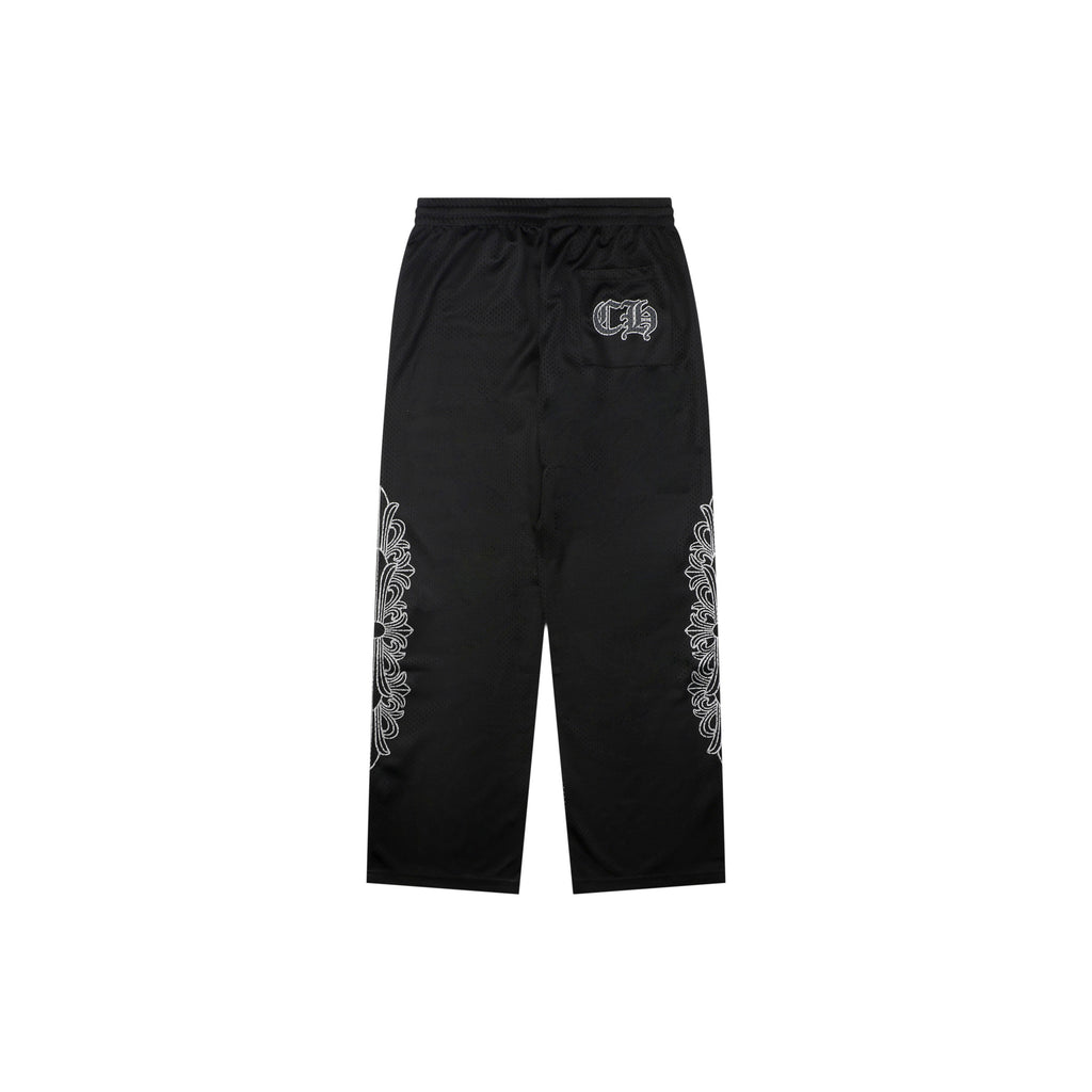 Chrome Hearts Glitter Sanskrit Baroque Scroll Hockey Sweatpants | Black