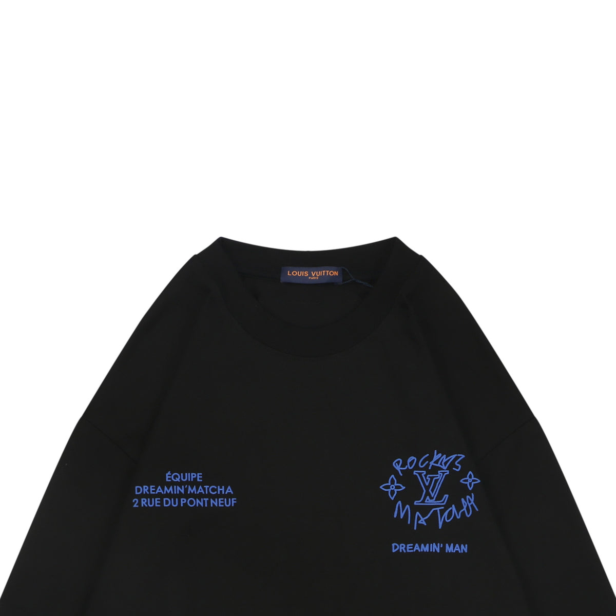 Louis Vuitton Dreamin' Man Rocky's Matcha Graffiti Slogan Print Long Sleeve T-Shirt | Black
