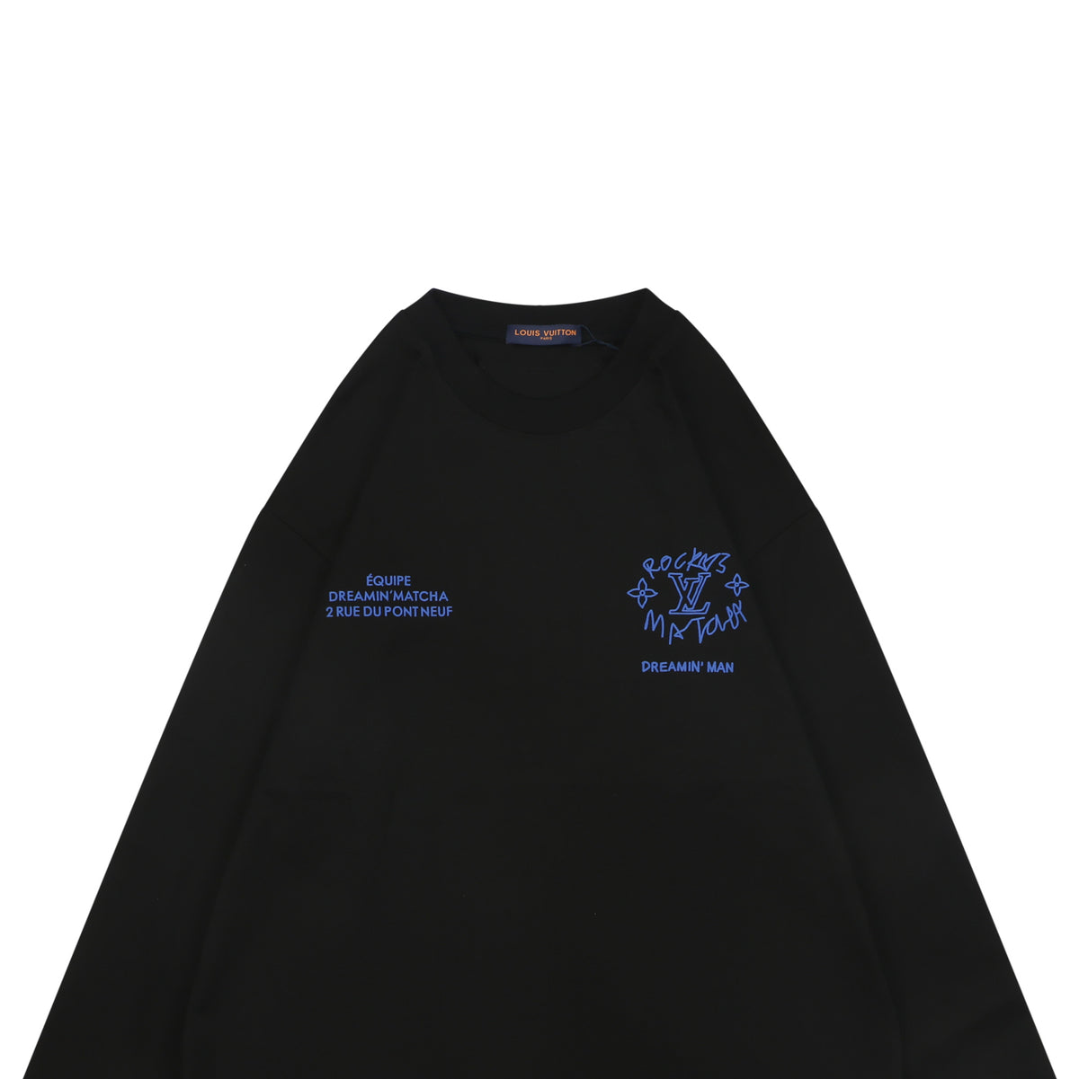 Louis Vuitton Dreamin' Man Rocky's Matcha Graffiti Slogan Print Long Sleeve T-Shirt | Black
