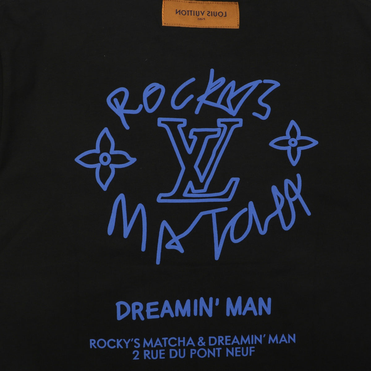 Louis Vuitton Dreamin' Man Rocky's Matcha Graffiti Slogan Print Long Sleeve T-Shirt | Black